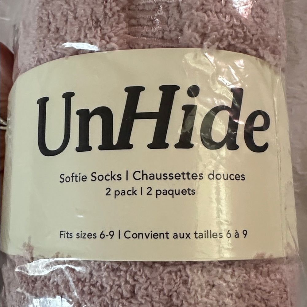 Socks Unhide Softie Pink And Gray Size 6-9 Set Of 2 — image 2 of 5